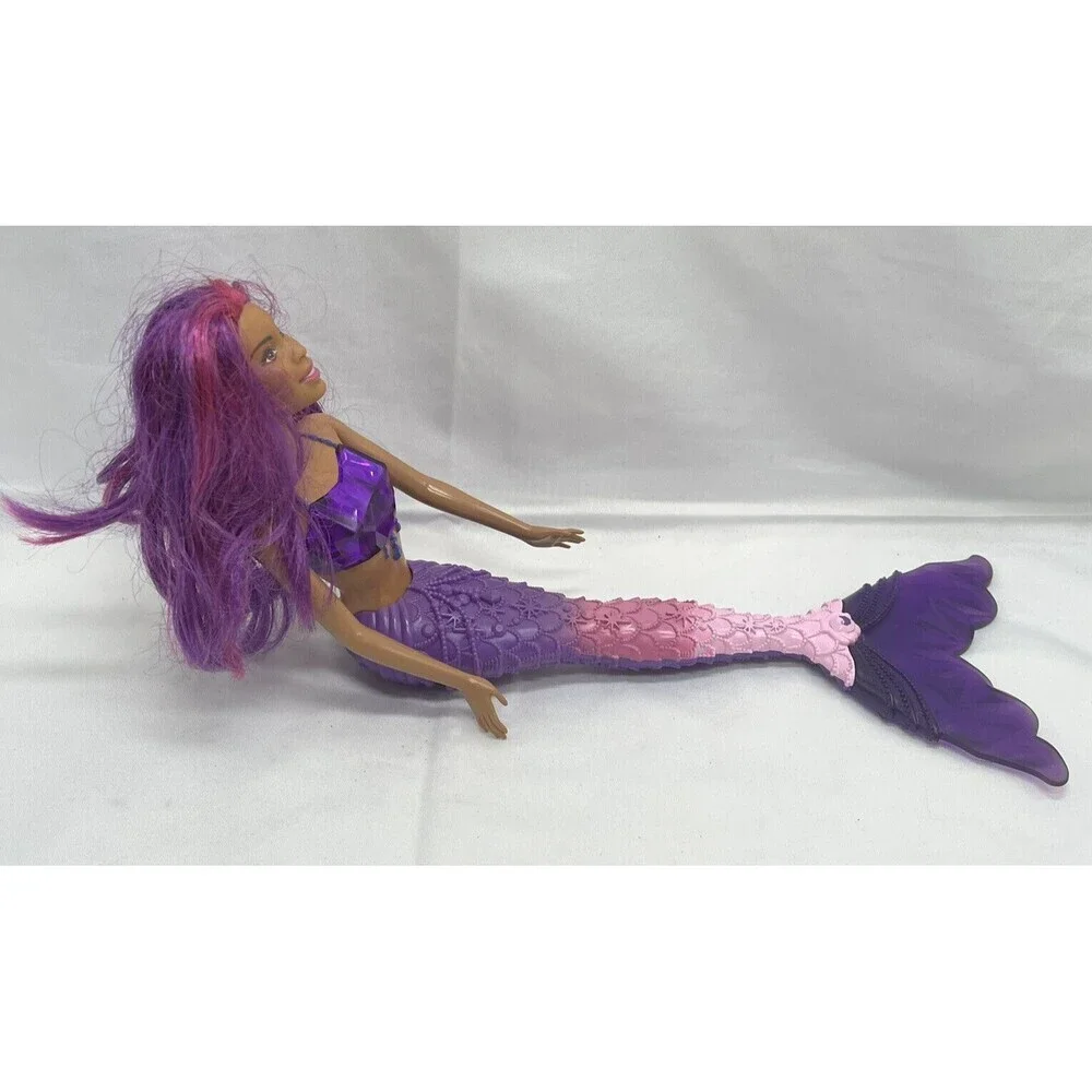 Mattel Barbie Nikki AA Jewel Dreamtopia Mermaid Doll Purple Pink Hair RARE